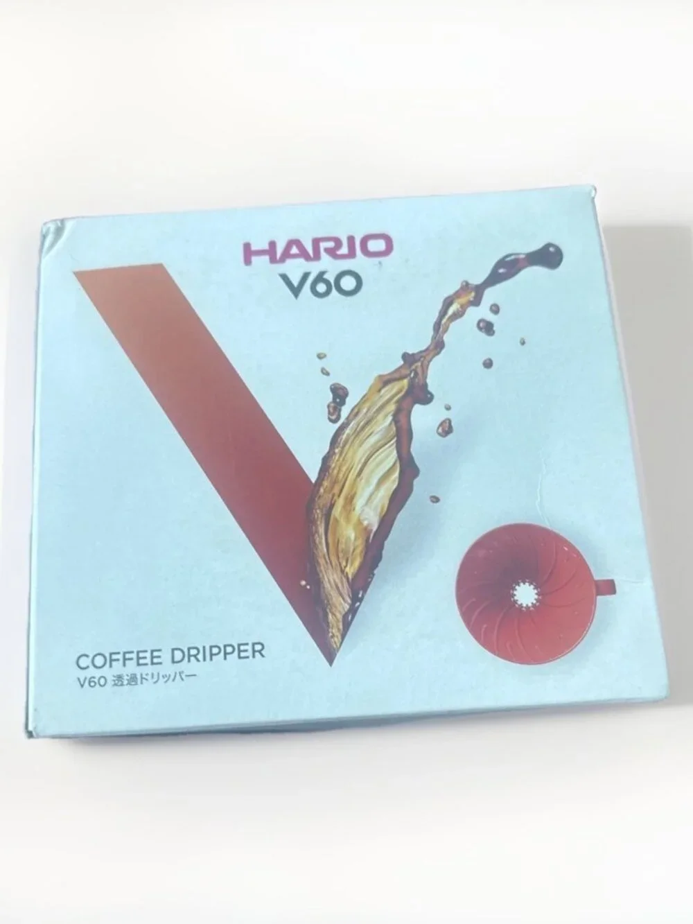 Hario V60 Plastic Coffee Dripper Pour over Cone Coffee Maker Size 02, Red NEW